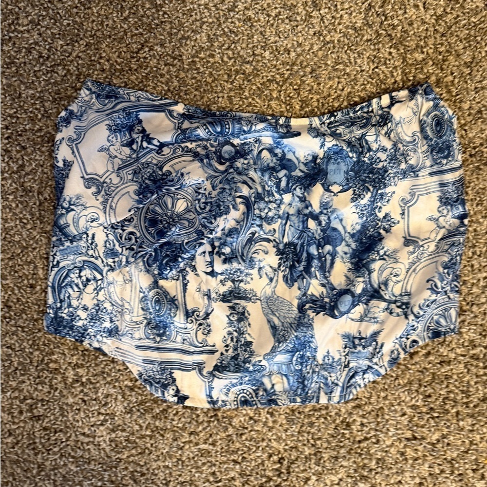 PrettyLittleThing Blue and White Skirt